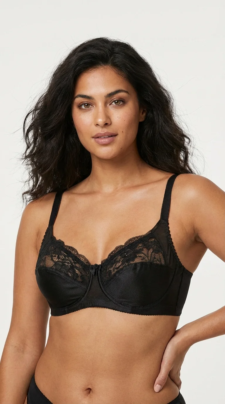 LunaIntim Sırt Ağrıtmayan Geniş Askılı Toparlayıcı Siyah Balenli Minimizer - Toparlayıcı Detay